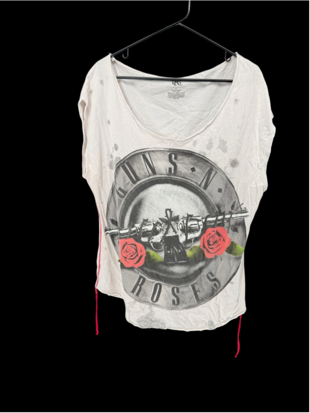 Women's Rock & Republic Guns N' Roses Graphic Tee, Size L, White/Red